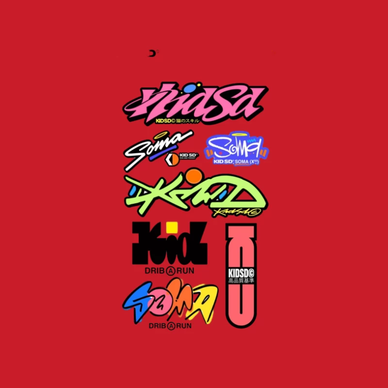 Graffiti-stilvolle Kinderdesignlogos Herren Pullover Hoodie