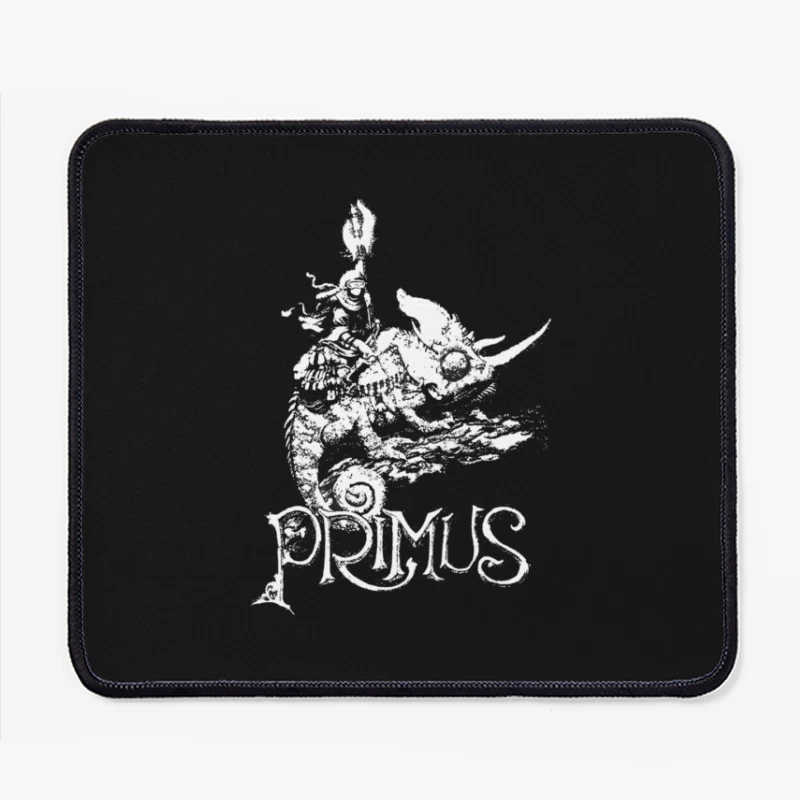 Abstract Swirling Typography: Primus Logo Design Mouse Pad