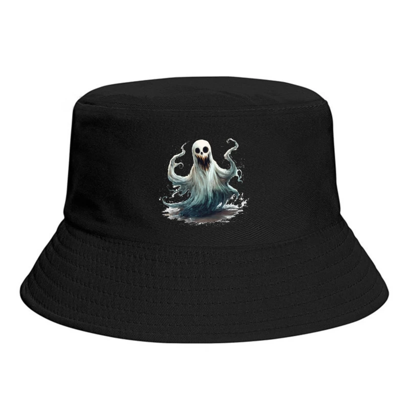 Ethereal Ghost Monster with Haunting Expression Bucket Hat