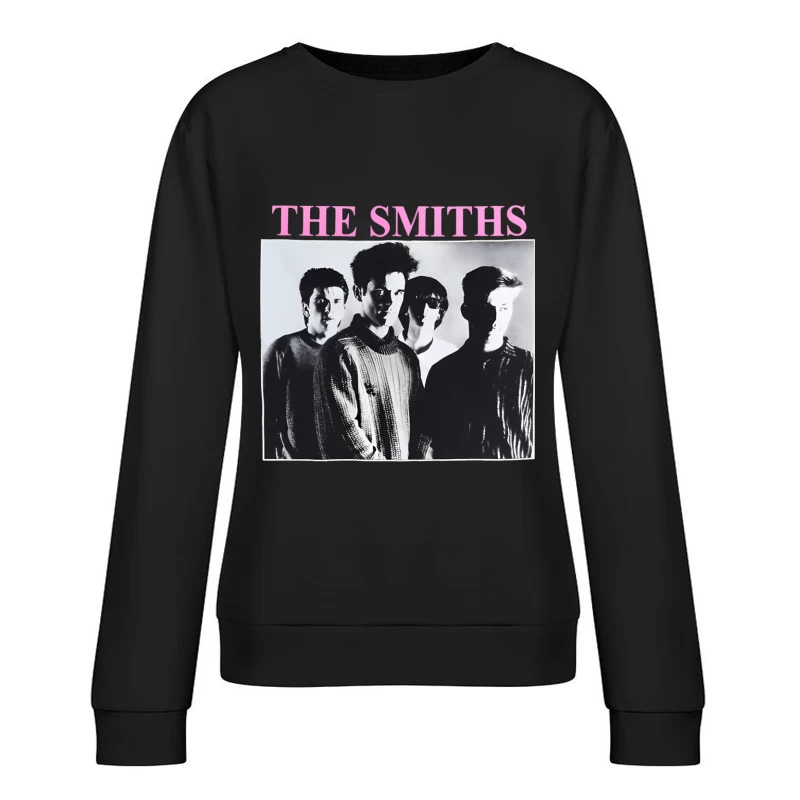 The Smiths Classic Black and White Band Album Cover from the 1980s Female Pullover Sweatshirt