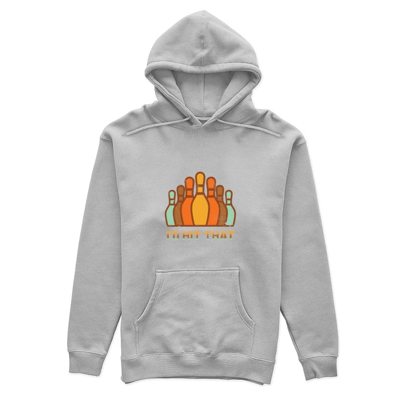 Humour de bowling rétro Femme Sweat à capuche