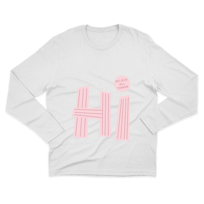 Hallo Design mit Glaubensbotschaft Herren Langarm T-Shirt