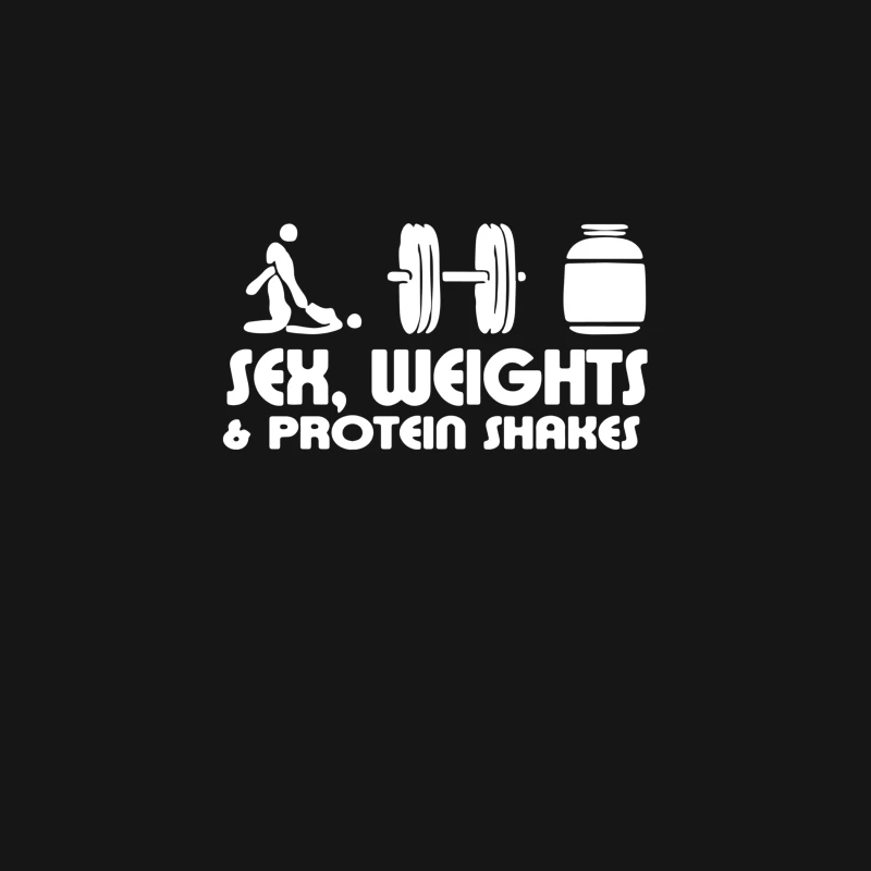 Sex Weights And Protein Shakes Desk Mat