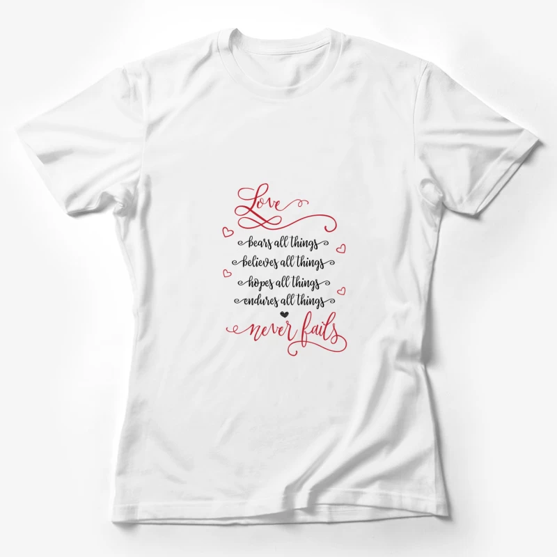 Amour éternel en design romantique Femme T-Shirt