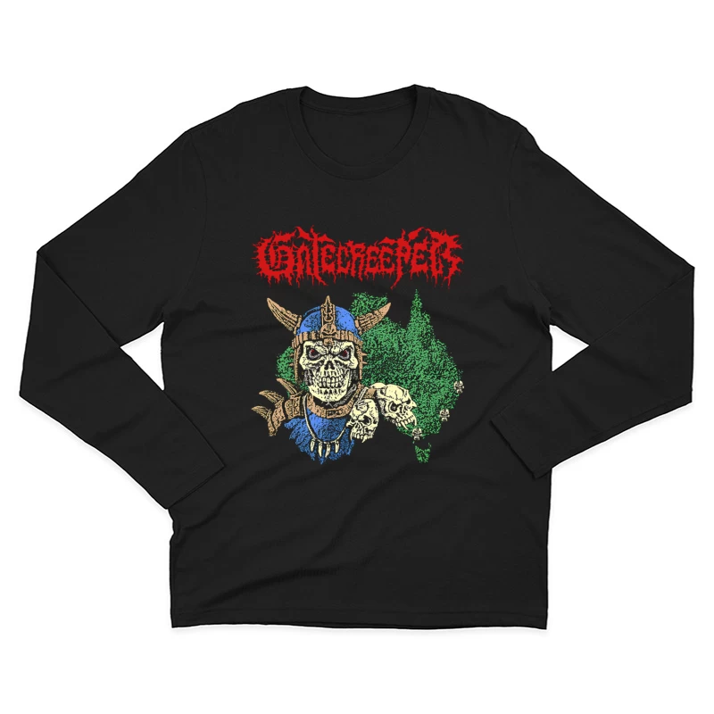 Gatecreeper Skull Spartan Male Long Sleeve T-Shirt