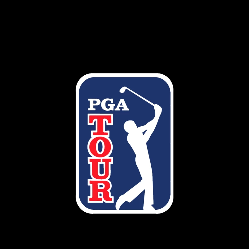 Official PGA Tour Professional Golf Logo with Silhouetted Golfer iPhone Case