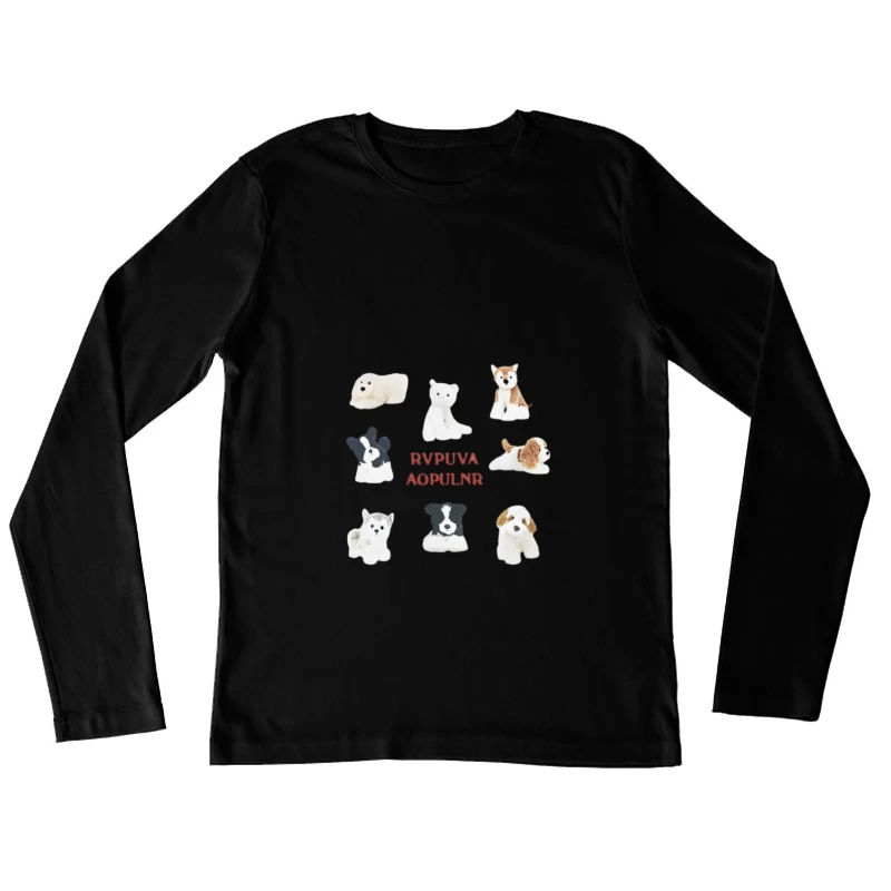 Jouets en peluche avec casse-tête de lettres Femme Manches Longues T-Shirt
