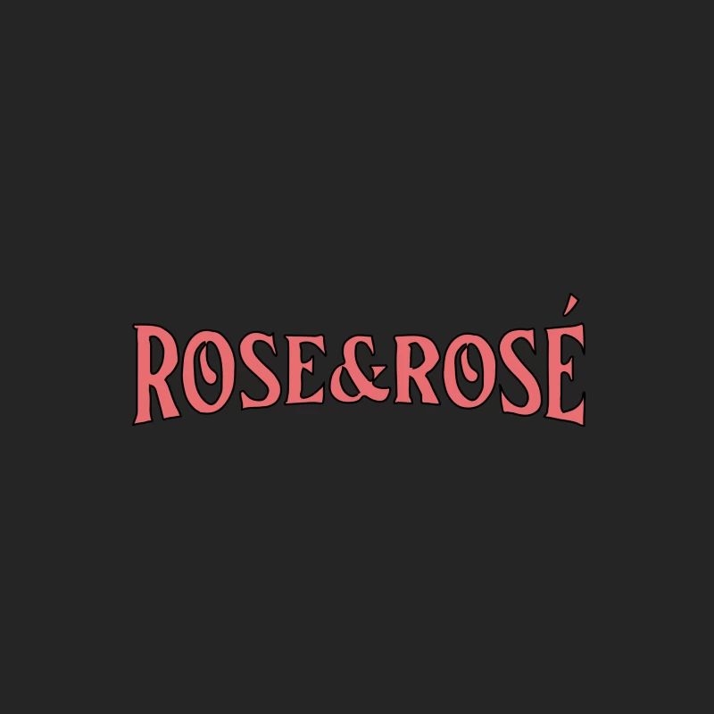 Rosa Typografie-Logo Herren Pullover Sweatshirt