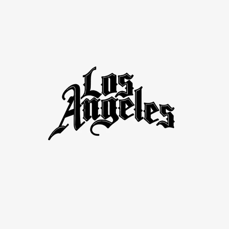 Inscription gothique 'Los Angeles' Homme Sweat-shirt à enfiler