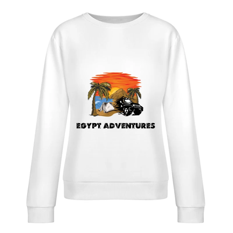 Ägypten-Abenteuer bei Sonnenuntergang Damen Pullover Sweatshirt