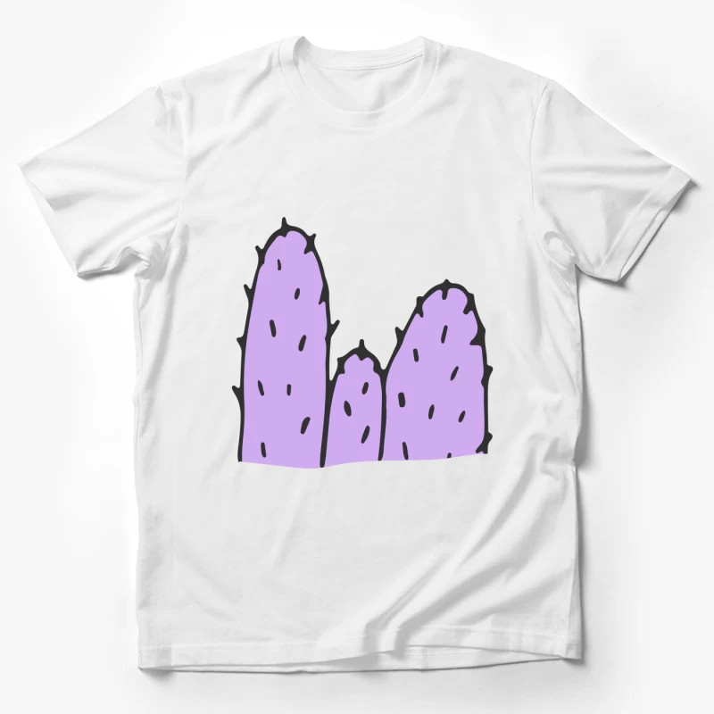 Illustration de cactus abstrait violet Homme T-Shirt