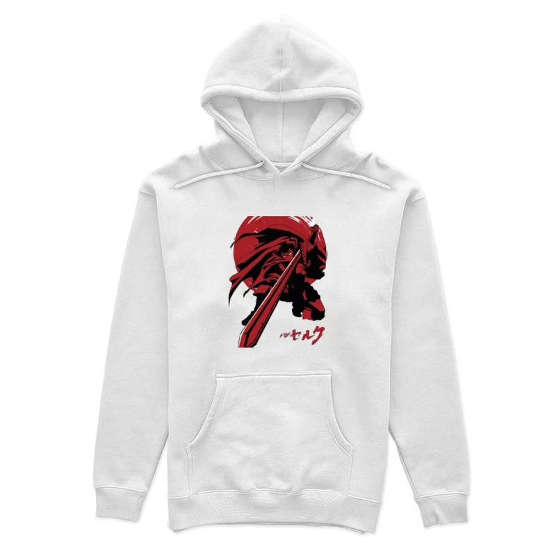 Schwertkämpfer in rotem Umhang Damen Pullover Hoodie
