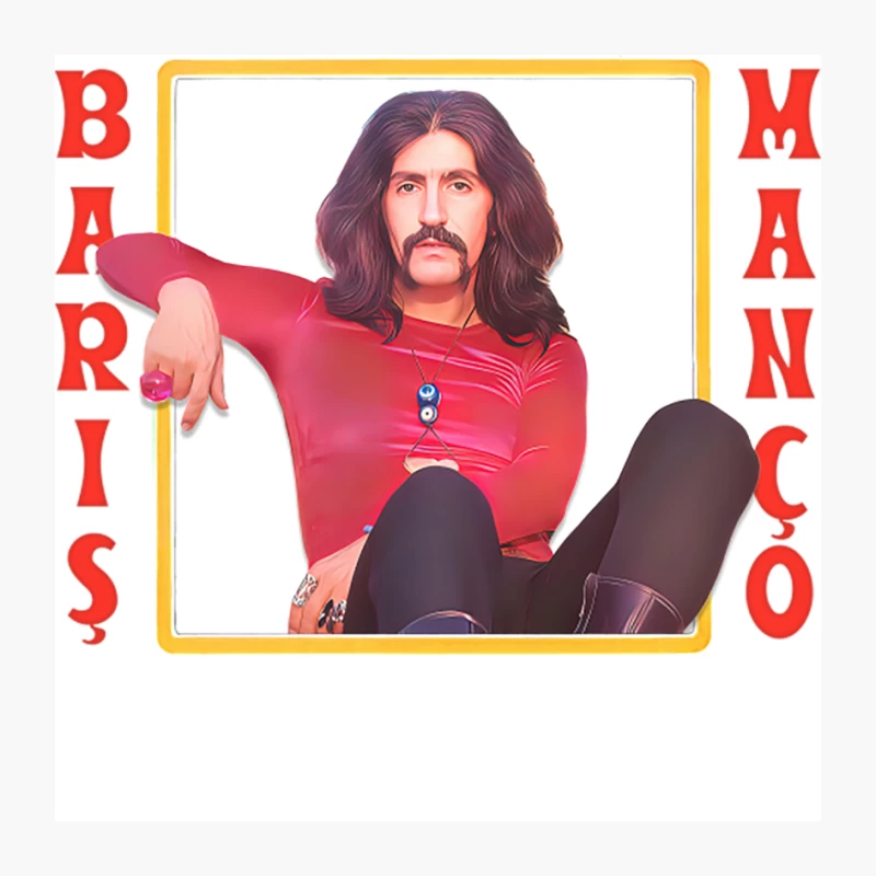 Barıs Manço  Original Psychedelic Pin