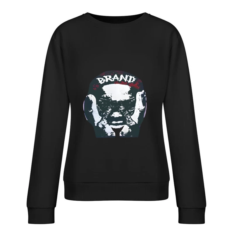 Concetto di volto incentrato sul marchio Felpa pullover Donna