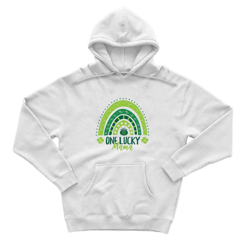 Maman chanceuse avec arc-en-ciel vert Homme Sweat à capuche