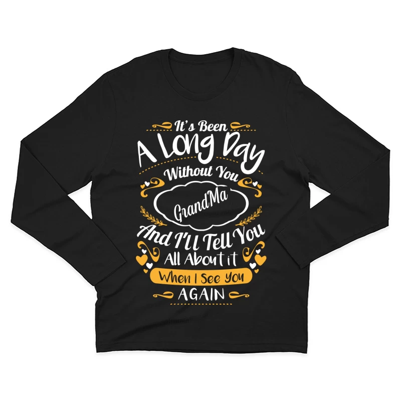 Hommage Émotionnel à Grand-Mère Homme Manches Longues T-Shirt