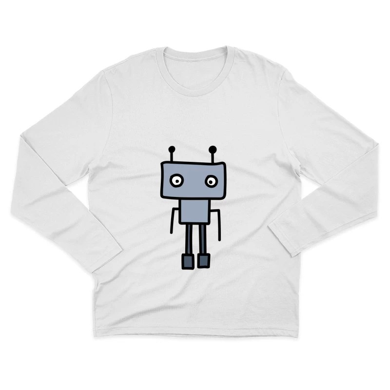 Illustration d'un robot cartoon Homme Manches Longues T-Shirt
