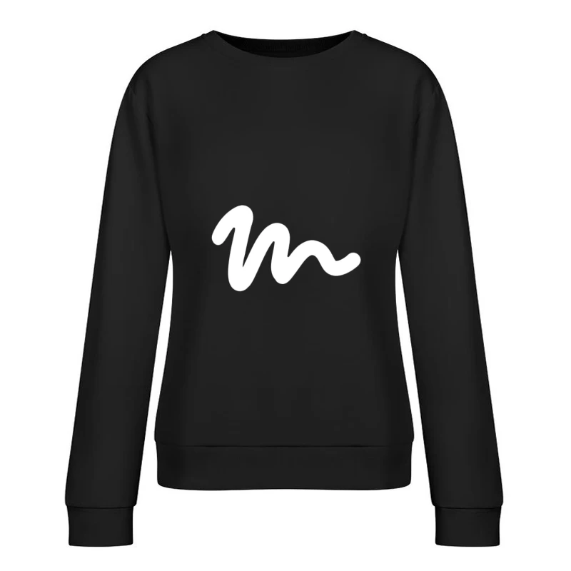 Logo de Vague en Blanc Femme Sweat-shirt à enfiler