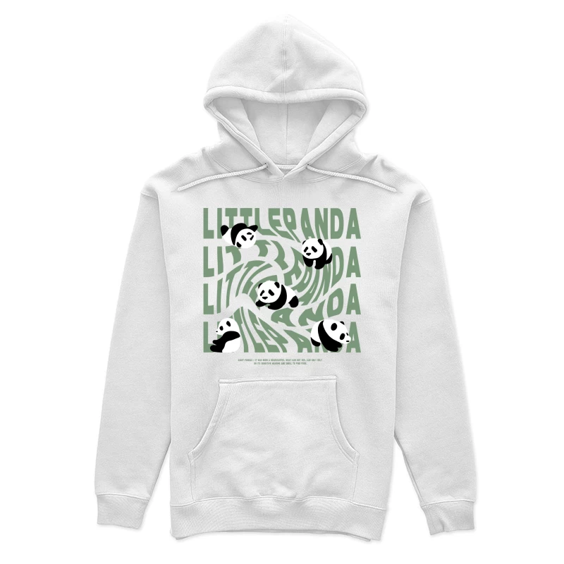 Niedliche Pandas auf verzerrtem Text Damen Pullover Hoodie
