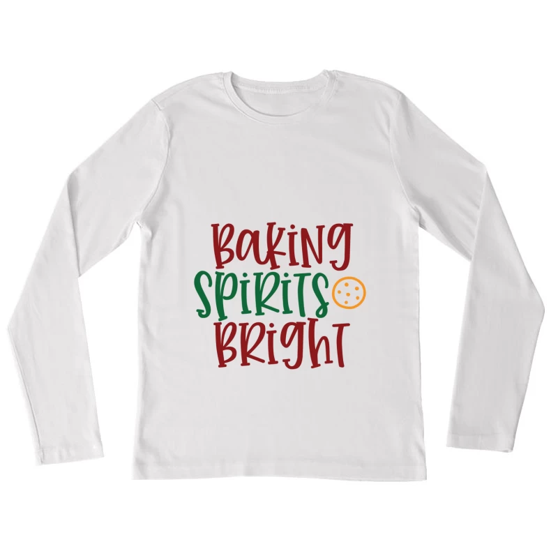 Concept de Fêtes et Pâtisserie Joyeuse Femme Manches Longues T-Shirt