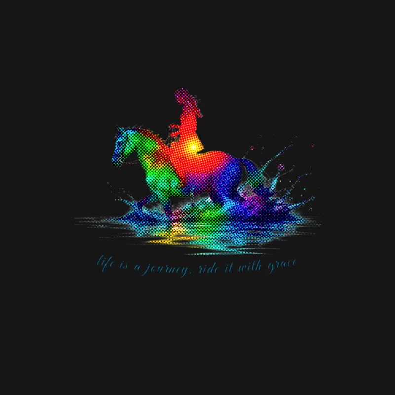 Colorful Journey of Riding with Grace Male Long Sleeve T-Shirt