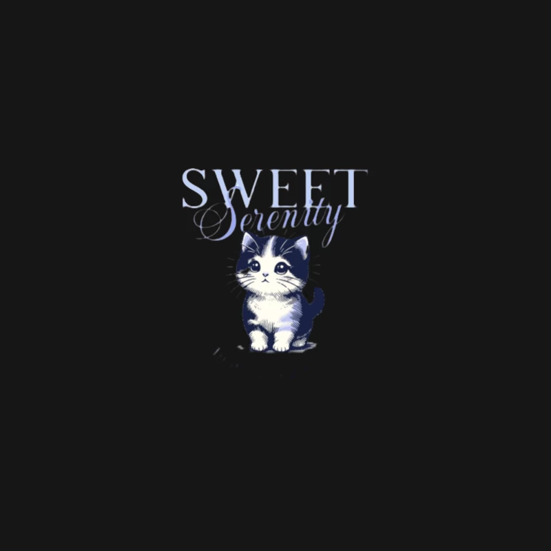 Süße Serenität Niedliches Kätzchen Illustration Damen Langarm T-Shirt