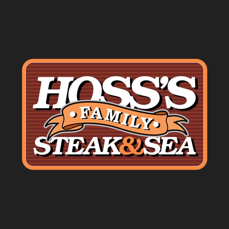 Hoss's Family Steak & Sea Restaurant Vintage Logo Design Bucket Hat