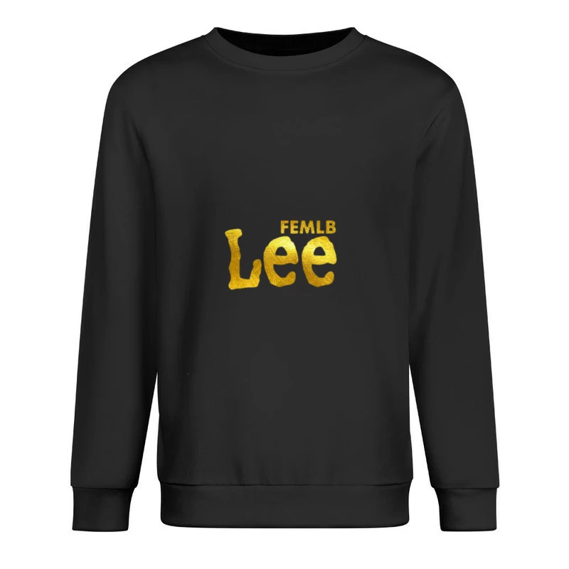Goldener Schriftzug auf Schwarz Herren Pullover Sweatshirt