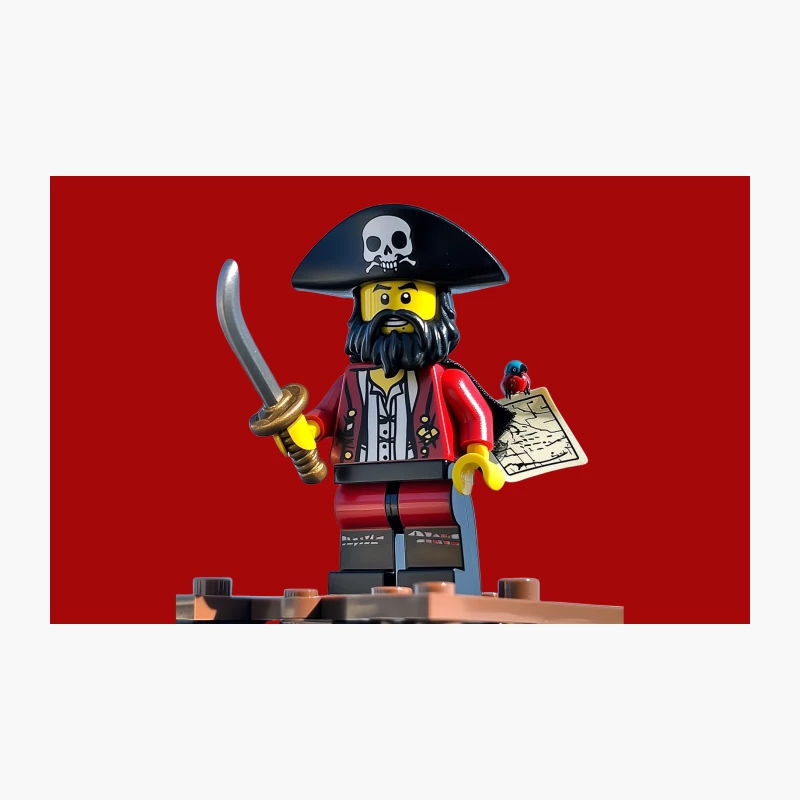 LEGO Pirate Minifigure with Sword and Map Travel Mug