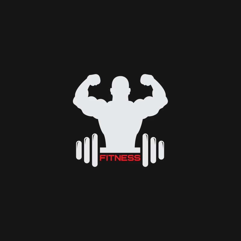 Muscular Silhouette Representing Fitness and Strength Desk Mat