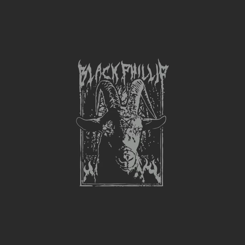 Demonic Black Metal Album Cover with Goat Skull Baseball Cap