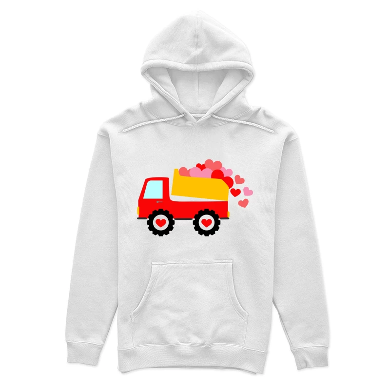 Camion déchargeant des cœurs colorés Femme Sweat à capuche