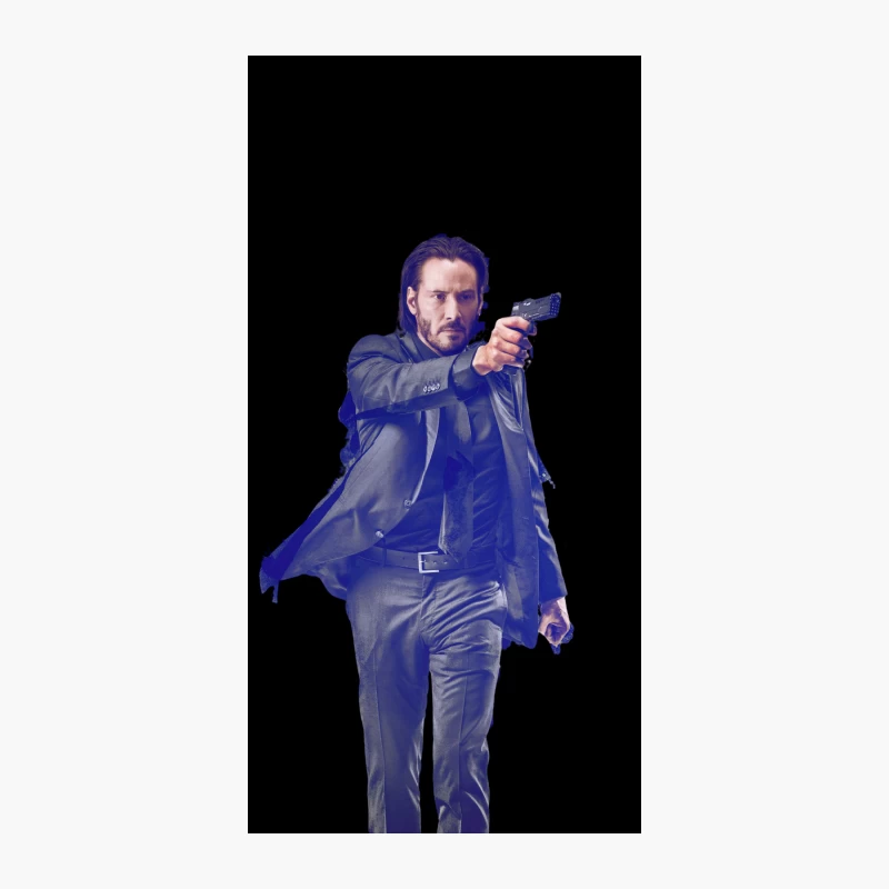 Intense Action Star Aims Gun in Dramatic Thriller Scene iPhone Case