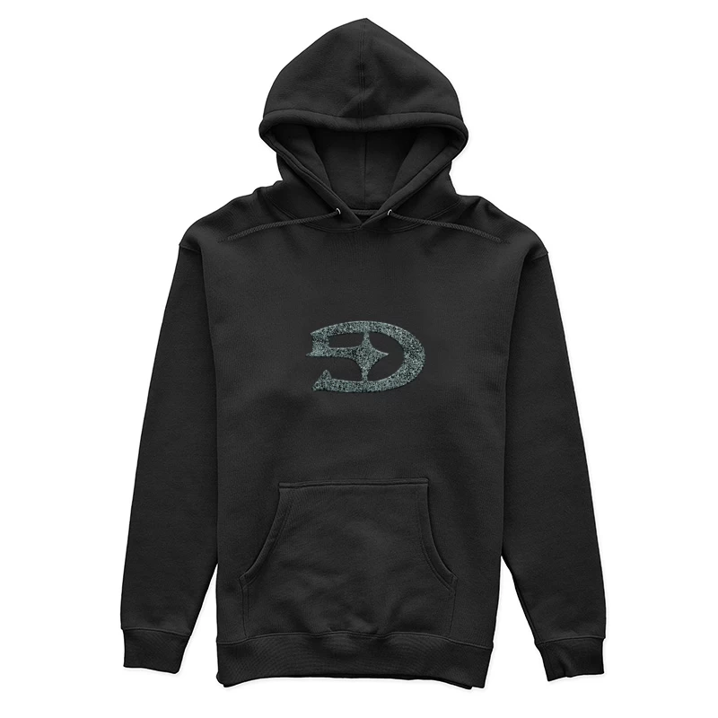 Grunge-Logo im Dreieck-Design Damen Pullover Hoodie