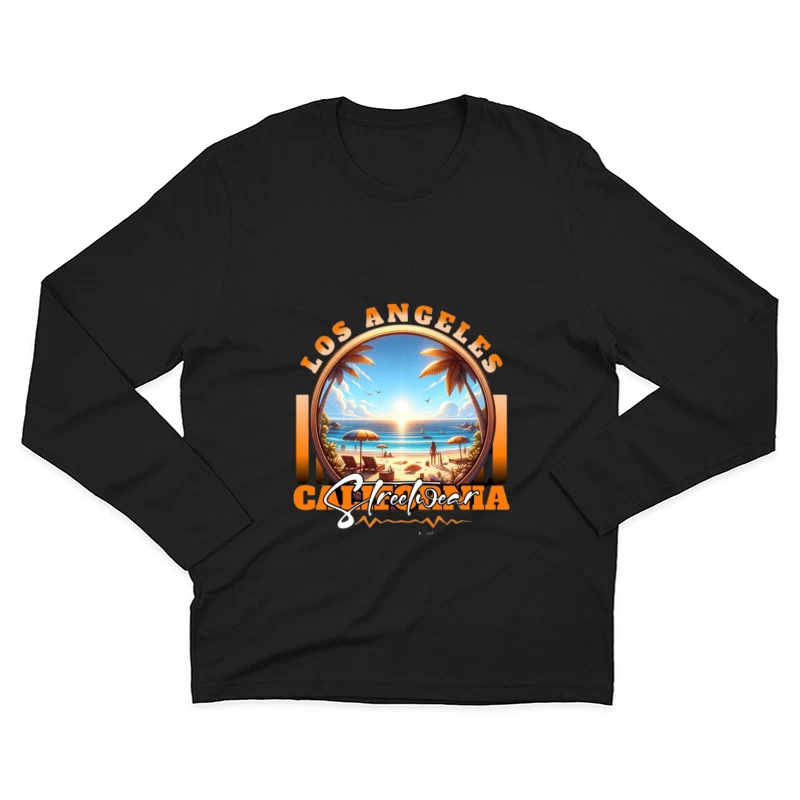 Strandsonne in Los Angeles Herren Langarm T-Shirt