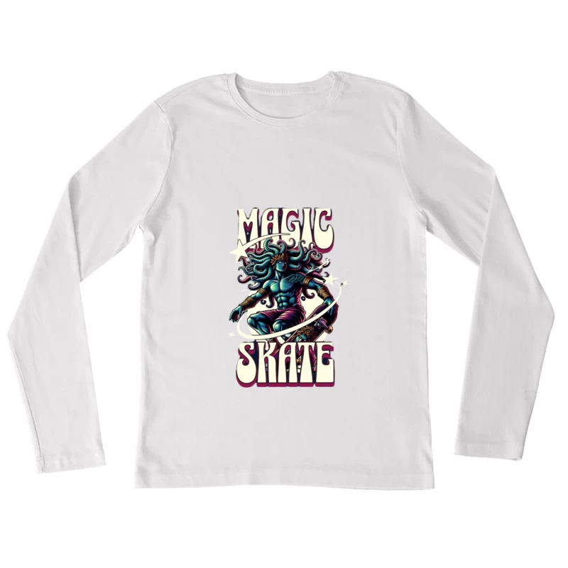 Magischer Skater mit tentakelartigem Design Damen Langarm T-Shirt