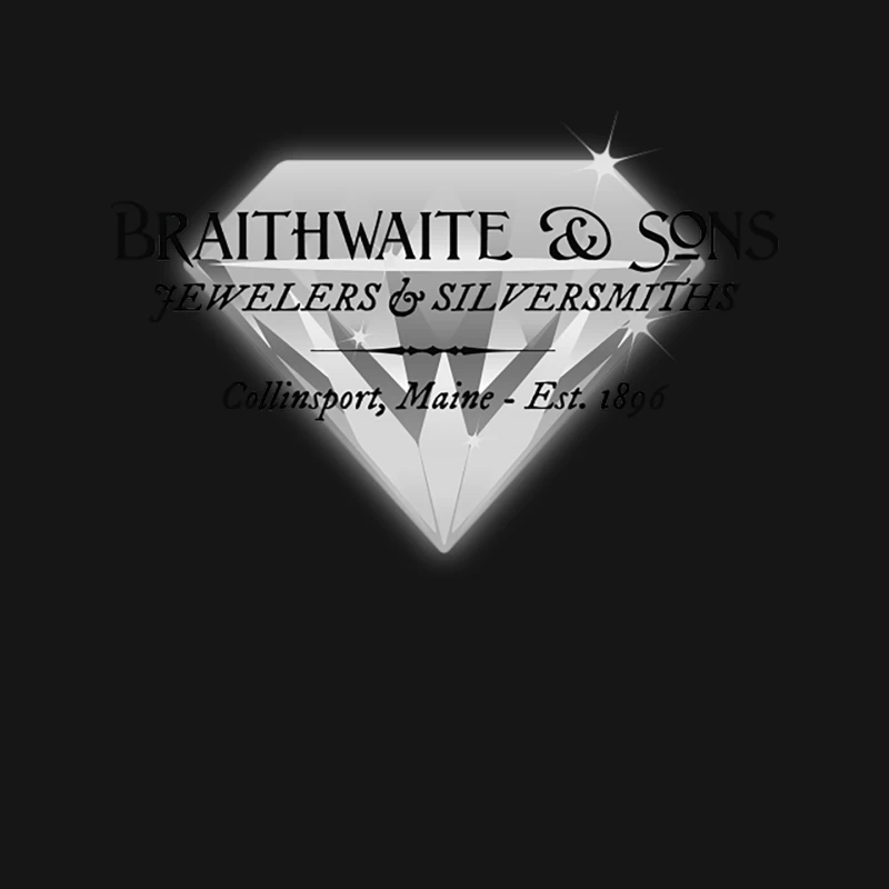 Vintage Maine Jewelry Store Logo with Diamond Icon Mouse Pad