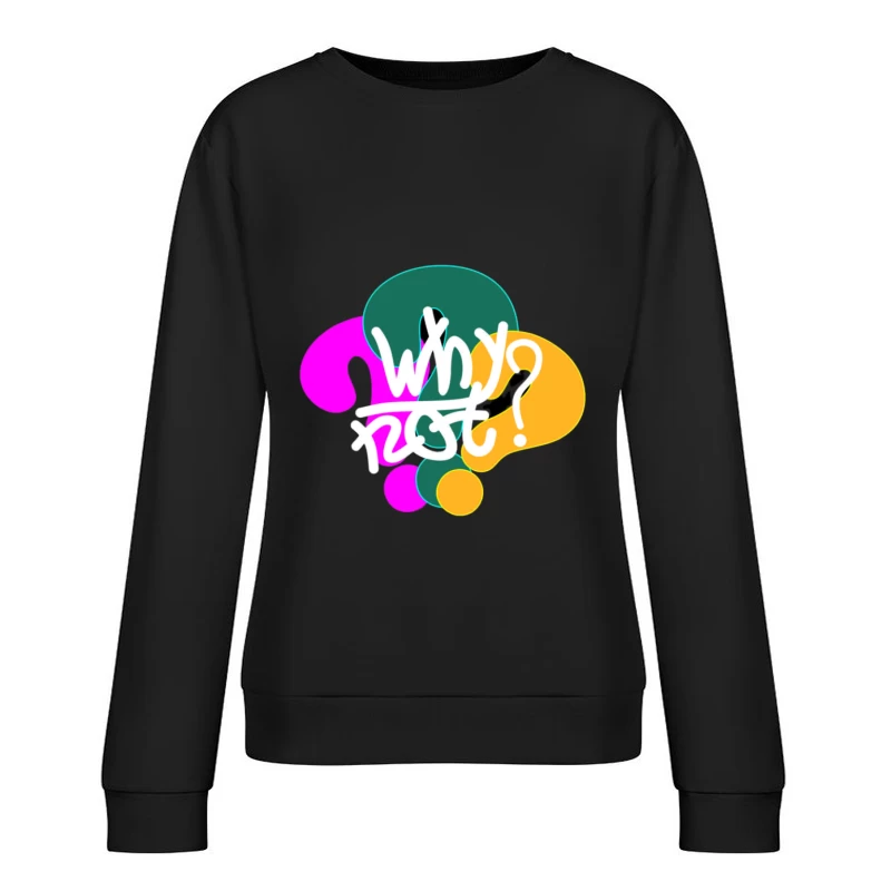 Bunte Fragezeichen mit Botschaft Damen Pullover Sweatshirt