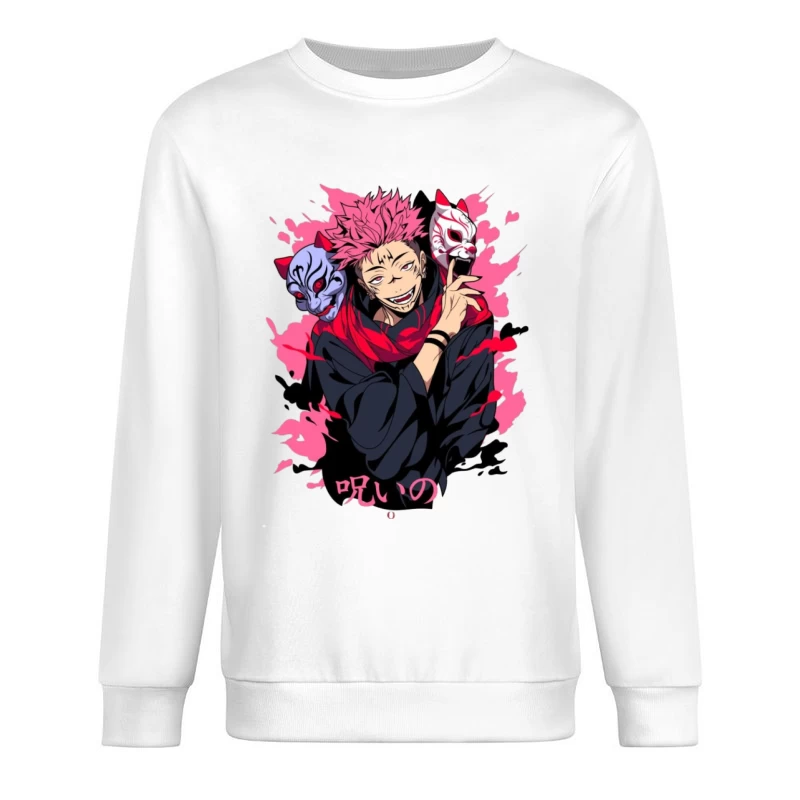 Anime-Charakter mit Masken Herren Pullover Sweatshirt