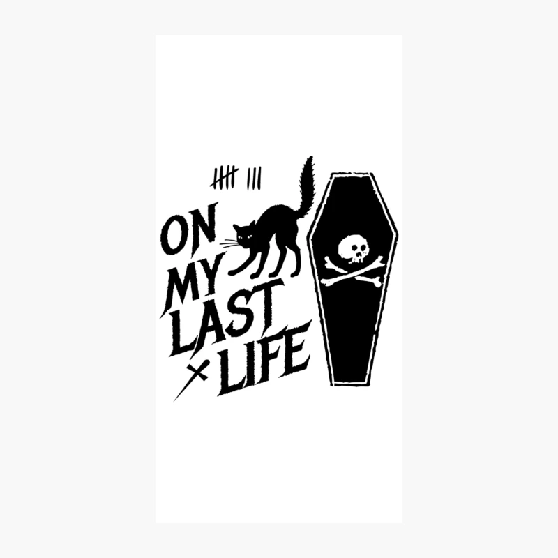 On my last life - Black Cat Nine Lives iPhone Case