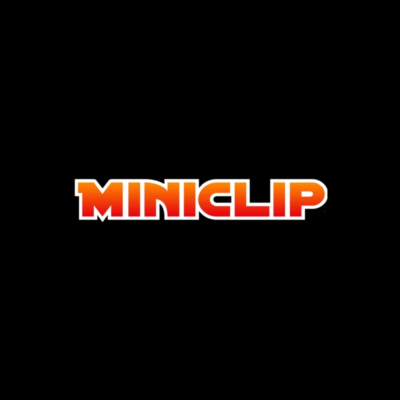 Miniclip Gaming Company Logo in Orange and Red Gradient Typography Mouse Pad