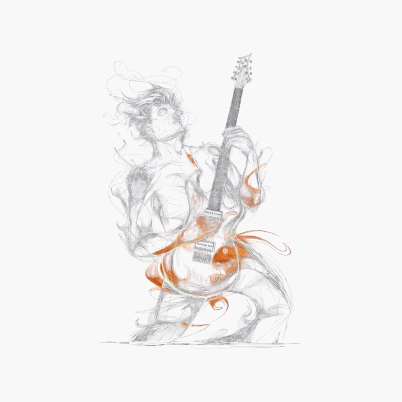 Abstract Guitar Performer Art Cotton Tote Bag