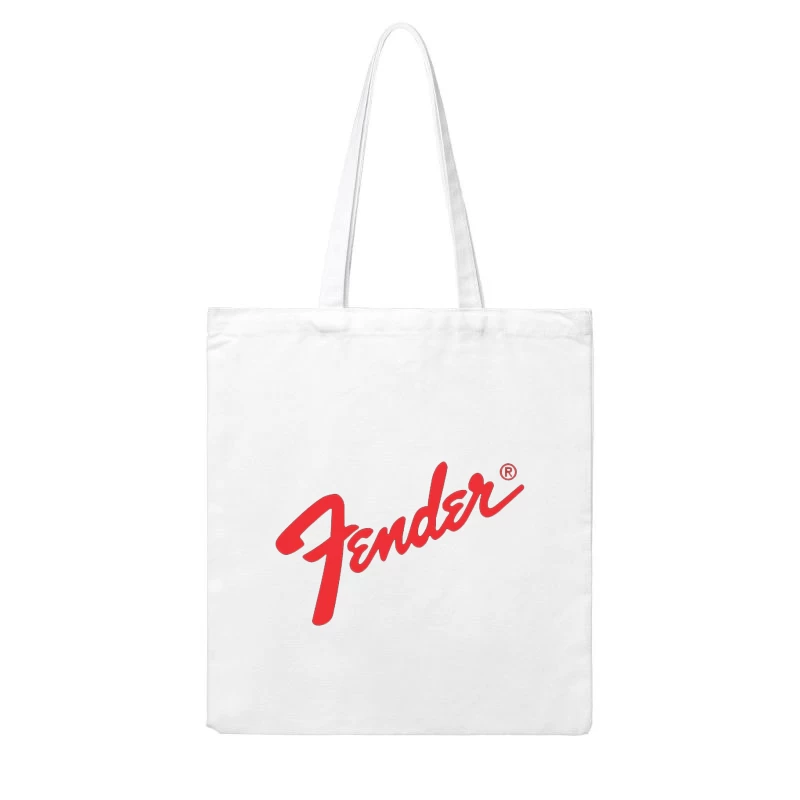 Fender Musical Instruments Corporation Red Logo Cotton Tote Bag