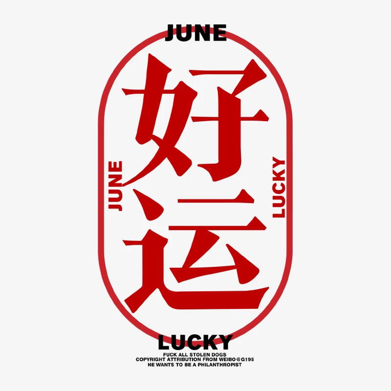 Chinesisches Glückszeichen-Design Damen Langarm T-Shirt