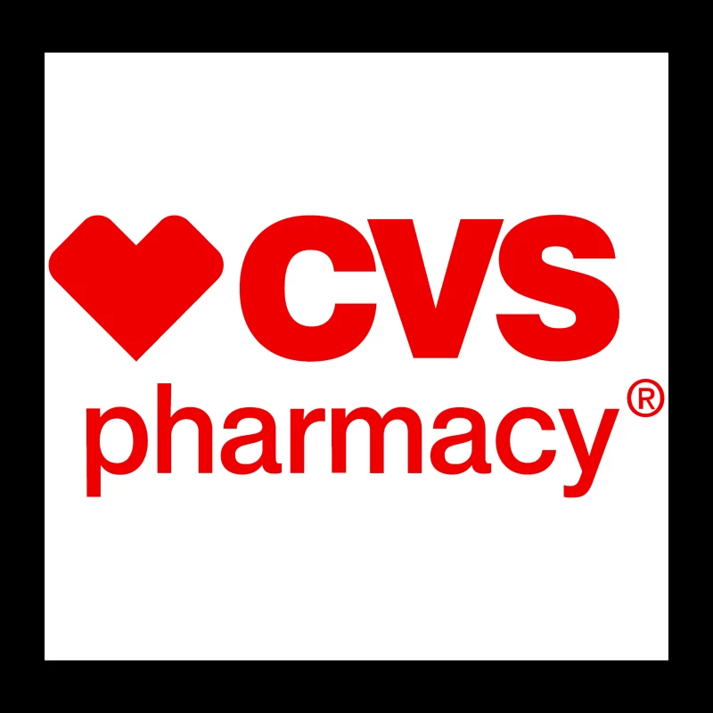 CVS Pharmacy Logo with Red Heart Symbol Throw Pillow