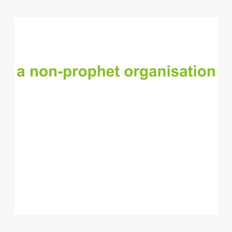 Green Text: A Non-Prophet Organization Throw Pillow