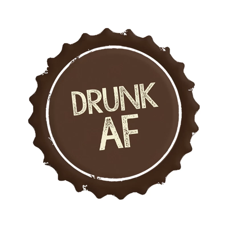 Drunk AF - Funny Beer Bottle Top Slogan Tee Tapestry