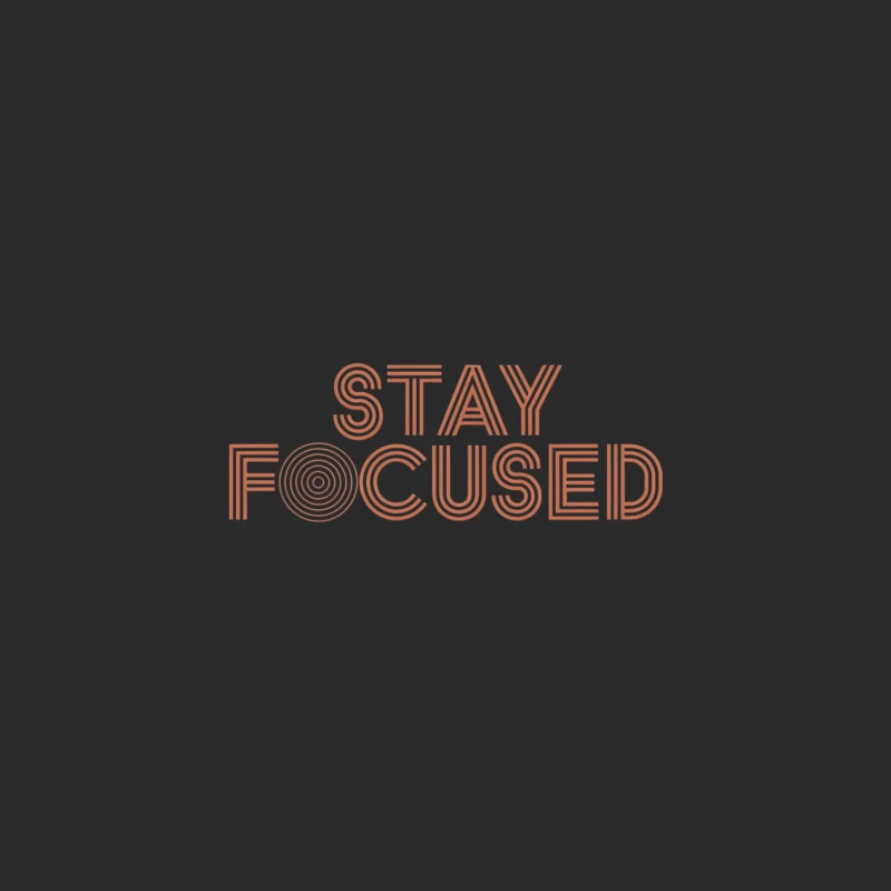 Minimalist Stay Focused Motivational Typography Baseball Cap