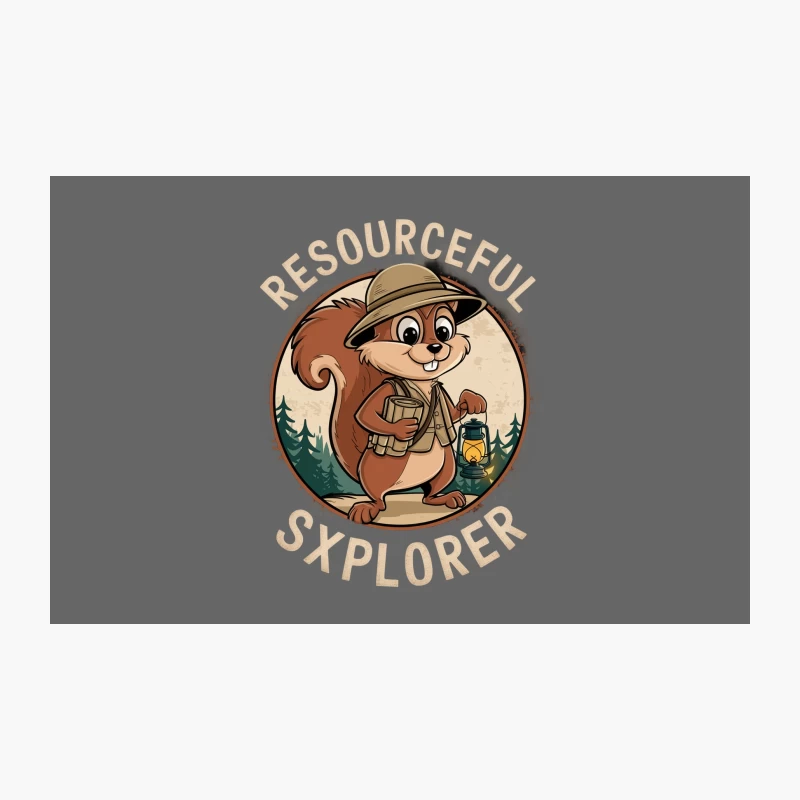 Resourceful Explorer Squirrel in Forest Adventure Travel Mug
