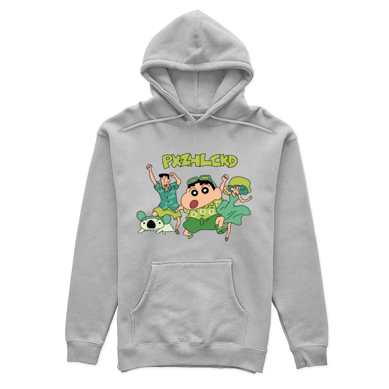 Anime-Charaktere in Sommerkleidung mit Hund Damen Pullover Hoodie